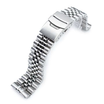 Super-J Louis JUB Watch Band for Seiko New Turtles SRP777 SRP775 SRPA21 (PADI), Stainless Steel - Brushed, Polished Center Links, Diver Clasp - 22mm