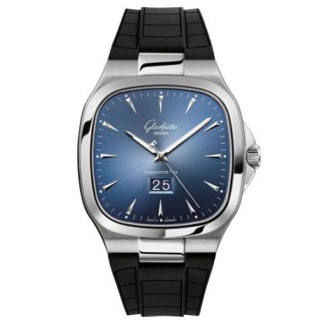 Glashütte Original Seventies Panorama Date Blue / Rubber / Folding