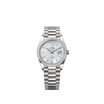 Rolex Day-Date 36 White Gold - Diamond / MOP - Baguette / President