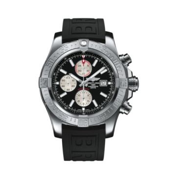 Breitling Super Avenger II Stainless Steel / Volcano Black / Rubber / Pin