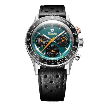 Nivada Grenchen Chronoking Racing Green Lunettes interchangeables