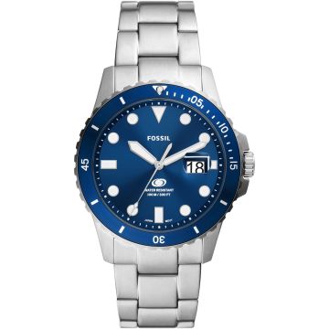 Fossil Blue Dive Date Silver / Blue 42mm