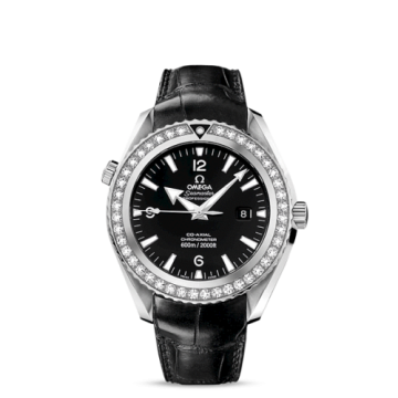 Omega Seamaster Planet Ocean 600M Co-Axial 45.5 Stainless Steel / Diamond / Black / Alligator