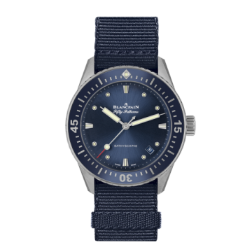Blancpain Fifty Fathoms Bathyscaphe Stainless Steel / Blue / Blue Nato