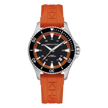 Hamilton Khaki Navy Scuba Auto Stainless Steel / Black - Orange / Rubber