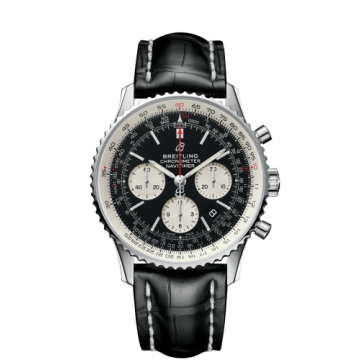 Breitling Navitimer 1 B01 Chronograph 43 Stainless Steel / Black / Croco /  Pin