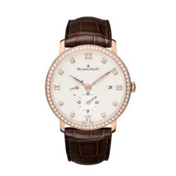 Blancpain Villeret Ultraplate Power Reserve Date Red Gold / Opaline / Diamond
