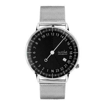 Gustave & Cie 24H André Argent & Noir Milanais Argent 40mm