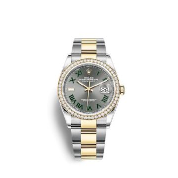 Rolex Datejust 36 Stainless Steel / Yellow Gold / Diamond / Slate - Roman / Oyster