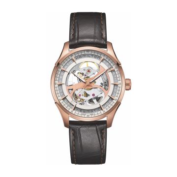 Hamilton Jazzmaster Viewmatic Skeleton Auto Rose Gold