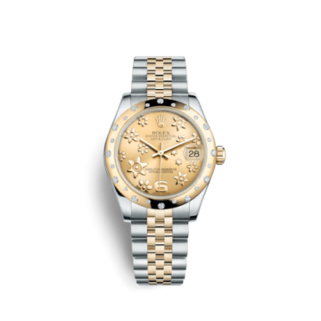 Rolex Datejust 31 Rolesor Yellow Domed Diamond / Jubilee / Champagne Floral