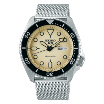 Seiko 5 Sports Suits Style Stainless Steel / Sand / Mesh