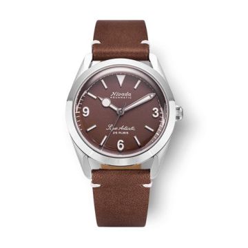 Nivada Grenchen Super Antarctic 3.6.9. Brown - White Luminous / Stainless Steel / Brown - White