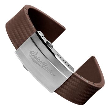 400 CTS Italian Rubber Divers Reversible Watch Strap - Brown - 22mm