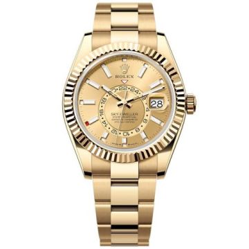 Rolex Sky-Dweller Yellow Gold / Champagne / Oyster