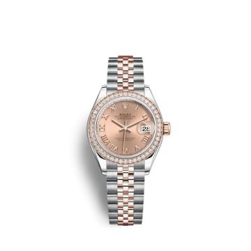 Rolex Lady-Datejust 28 Stainless Steel / Rose Gold /  Diamond / Rose - Roman / Jubilee