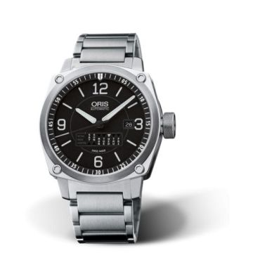 Oris BC4 Retrograde Day Stainless Steel / Black / Bracelet
