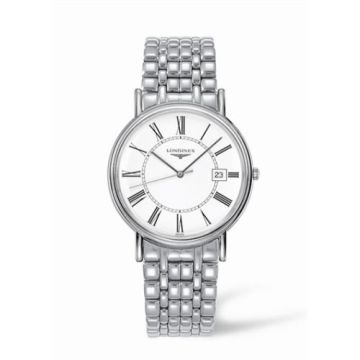 Longines Presence 38.5 Quartz Stainless Steel / White - Roman / Bracelet