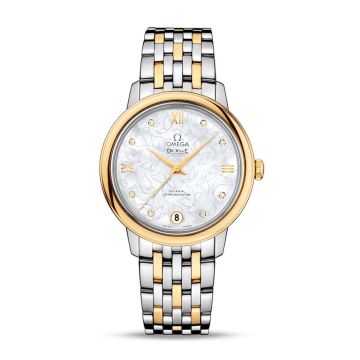 Omega De Ville Prestige Co-Axial 32.7 Stainless Steel / Yellow Gold / MOP Butterfly / Bracelet