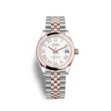 Rolex Datejust 31 Stainless Steel/ Rose Gold / Domed / White - Roman / Jubilee
