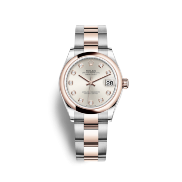Rolex Datejust 31 Stainless Steel / Rose Gold / Domed / Silver - Diamond / Oyster