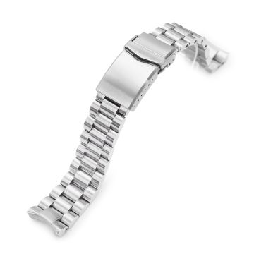 Endmill Watch Band for Seiko Mini Turtles SRPC35 SBDY109 SBDY085, Stainless Steel - Brushed, V Diver Clasp - 20mm