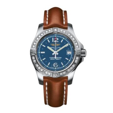 Breitling Colt Lady Diamond / Mariner Blue / Calf / Pin