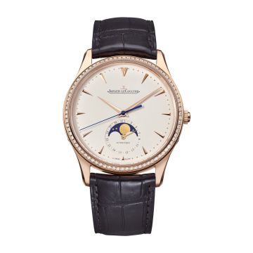 Jaeger-LeCoultre Master Ultra Thin Moon Pink Gold / Diamond / Eggshell / Alligator