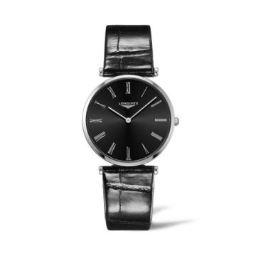 Longines La Grande Classique Quartz 36 Stainless Steel / Black - Roman