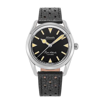 Nivada Grenchen Super Antarctic 35 Black - Beige Luminova / Stainless Steel / Black Racing