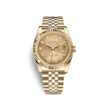 Rolex Datejust 36 Yellow Gold Fluted / Jubilee / Champagne Diamonds