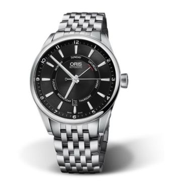 Oris Artix Pointer Day Date Stainless Steel / Black / Bracelet