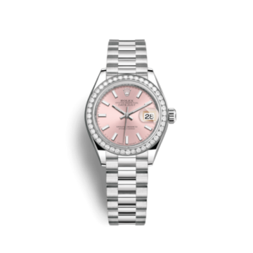 Rolex Lady-Datejust 28 Platinum Diamond / President / Pink