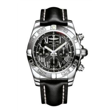 Breitling Chronomat 44 Stainless Steel / Onyx Black Roman / Calf