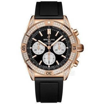 Breitling Chronomat B01 42 Red Gold - Diamond / Black / Rubber