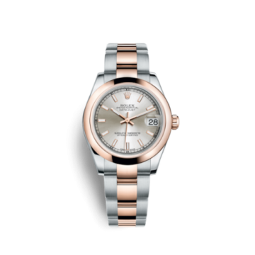 Rolex Datejust 31 Rolesor Everose Domed / Oyster / Silver