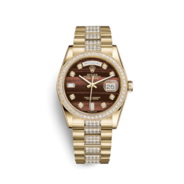 Rolex Day-Date 36 Yellow Gold Diamonds / President Diamonds / Bull's Eye