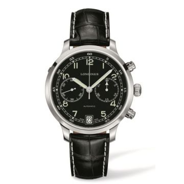 Longines Military 1938 Chronograph Croc