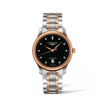 Longines Master Collection Date 38.5 Two Tone Rose / Black