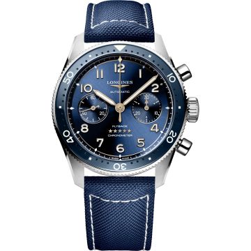 Longines Spirit Flyback 42 Stainless Steel / Blue / Strap