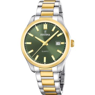 Festina Classic Date Two-tone / Green 42mm