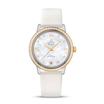 Omega De Ville Prestige Co-Axial 32.7 Stainless Steel / Yellow Gold / MOP Butterfly / Diamond