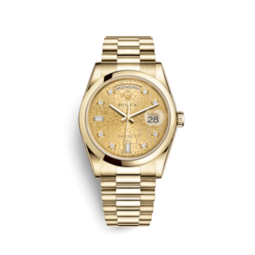 Rolex Day-Date 36 Yellow Gold Domed / President / Champagne Computer