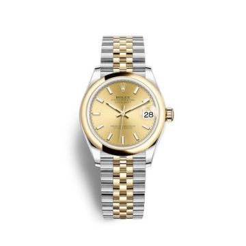 Rolex Datejust 31 Stainless Steel / Yellow Gold / Domed / Champagne / Jubilee