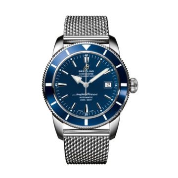 Breitling Superocean Heritage 42 Stainless Steel / Blue / Gun Blue / Milanese