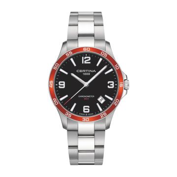 Certina DS-8 Chronometer 41.5 Stainless Steel / Black / Bracelet