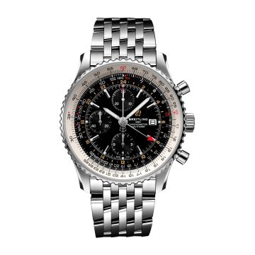 Breitling Navitimer 1 Chronograph GMT 46 Stainless Steel / Black / Bracelet