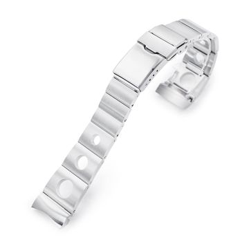 Rollball II Watch Band for Seiko Alpinist SARB017 SPB155 SBEJ005 (compatible with Hamilton Khaki H70455733), Stainless Steel - Brushed, Baton Diver Clasp - 20mm