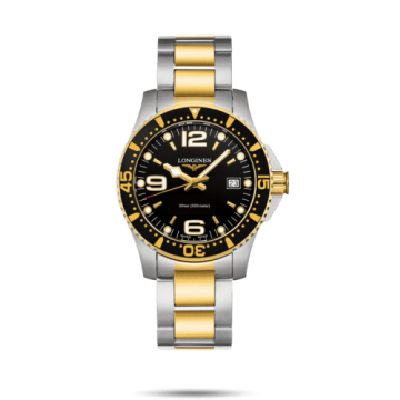 Longines HydroConquest 41 Quartz Stainless Steel / Yellow Gold / Black / Bracelet