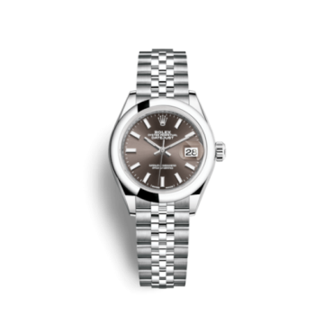 Rolex Lady-Datejust 28 Stainless Steel Domed / Jubilee / Dark Grey